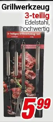 CENTERSHOP Grillwerkzeug 3-teilig Angebot