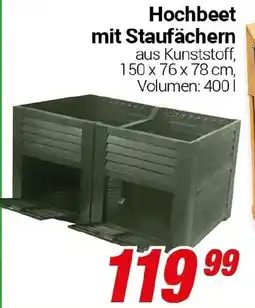 CENTERSHOP Hochbeet mit Staufächern Angebot