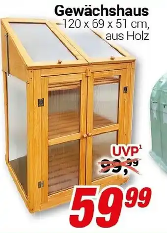 CENTERSHOP Gewächshaus -120 x 69 x 51 cm, Angebot