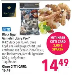 CITTI Markt StarCulinar Black Tiger Garnelen „Easy Peel" Angebot