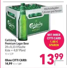 CITTI Markt Carlsberg Premium Lager Beer Angebot