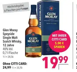 CITTI Markt Glen Moray Speyside Single Malt Scotch Whisky Angebot