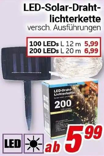 CENTERSHOP LED-Solar-Draht- lichterkette Angebot