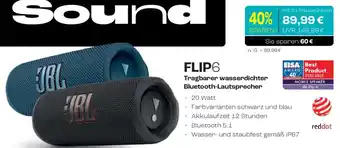 CITTI Markt JBL Tragbarer wasserdichter Bluetooth-Lautsprecher FLIP6 Angebot