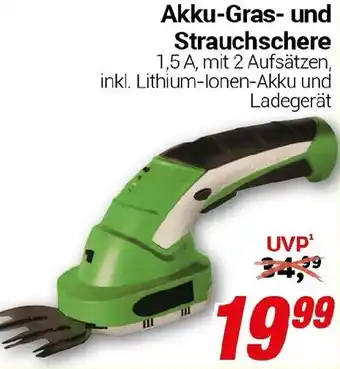 CENTERSHOP Akku-Gras- und Strauchschere Angebot