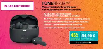 CITTI Markt JBL Wasserresistentr True Wireless- In-Ear-Kopfhörer mit Noise-Cancelling TUNEBEAMNO Angebot