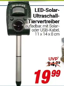 CENTERSHOP LED-Solar- Ultraschall- Tiervertreiber Angebot