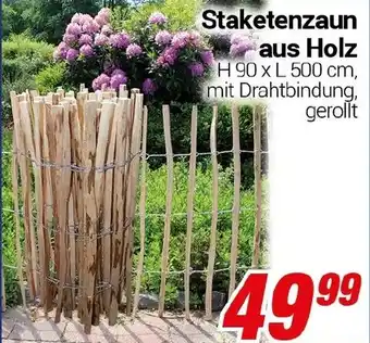 CENTERSHOP Staketenzaun aus Holz Angebot