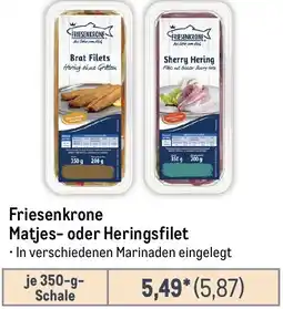 METRO Friesenkrone Matjes- oder Heringsfilet Angebot