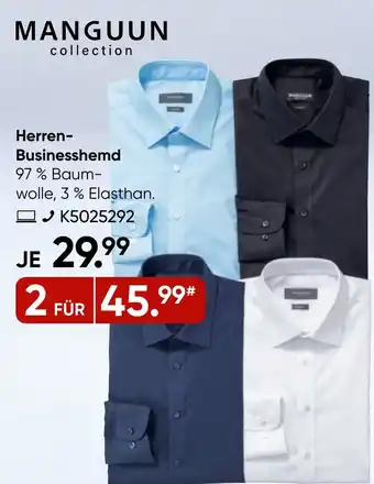 Galeria MANGUUN Herren- Businesshemd Angebot