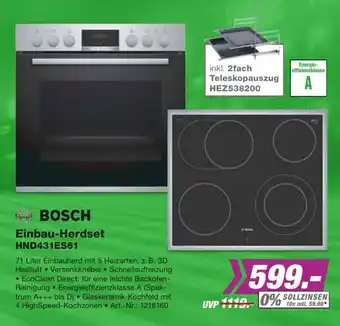 EP Bosch Einbau Herdset HND431ES61 Angebot