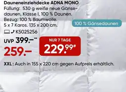 Galeria billerbeck Dauneneinziehdecke ADNA MONO Angebot