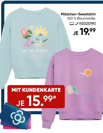 Galeria Mädchen-Sweatshirt Angebot