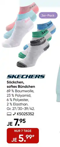 Galeria SKECHERS Söckchen, softes Bündchen Angebot