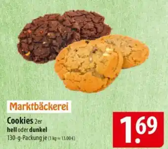 Famila Nord Ost Marktbäckerei Cookies 2er hell oder dunkel Angebot