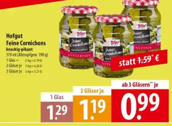 Famila Nord Ost Hofgut Feine Cornichons Angebot