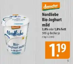 Famila Nord Ost demeter Nordliebe Bio-Joghurt mild 500 g Angebot