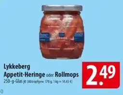 Famila Nord Ost Lykkeberg Appetit-Heringe oder Rollmops Angebot