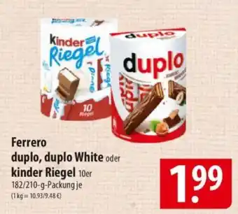 Famila Nord Ost Ferrero duplo, duplo White oder kinder Riegel Angebot