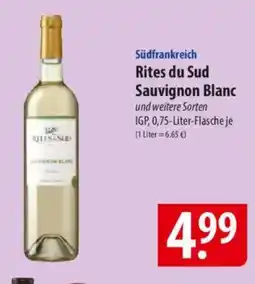 Famila Nord Ost Südfrankreich Rites du Sud Sauvignon Blanc Angebot