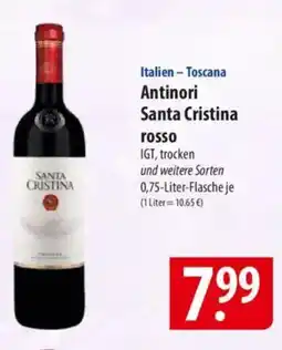 Famila Nord Ost Italien - Toscana Antinori Santa Cristina rosso Angebot