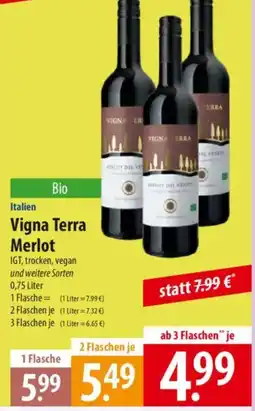 Famila Nord Ost Italien Vigna Terra Merlot Angebot