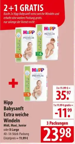 Famila Nord Ost Hipp Babysanft Extra weiche Windeln Midi, Maxi, Junior oder X-Large Angebot