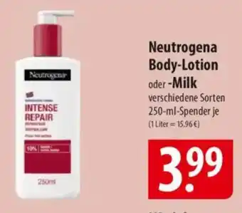 Famila Nord Ost Neutrogena Body-Lotion oder -Milk Angebot