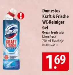 Famila Nord Ost Domestos Kraft & Frische WC-Reiniger Gel Ocean fresh oder Lime fresh Angebot