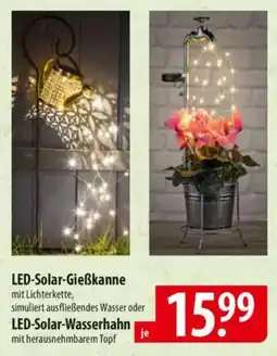 Famila Nord Ost LED-Solar-Gieẞkanne oder LED Solar Wasserhahn Angebot