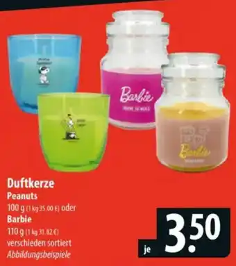 Famila Nord Ost Duftkerze Peanuts Barbie Angebot