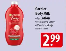 Famila Nord Ost Garnier Body Milk oder Lotion Angebot