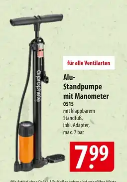 Famila Nord Ost Alu- Standpumpe mit Manometer Angebot