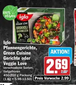 AEZ Iglo Pfannengerichte, Green Cuisine Gerichte oder Veggie Love Angebot