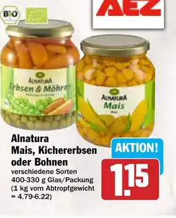 AEZ Alnatura Mais, Kichererbsen oder Bohnen Angebot