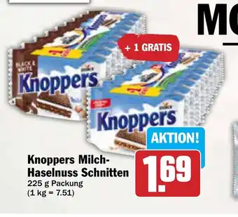 AEZ Knoppers Milch- Haselnuss Schnitten Angebot