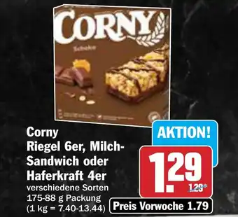 AEZ Corny Riegel 6er, Milch- Sandwich oder Haferkraft 4er Angebot