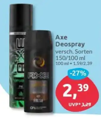 Budni Axe Deospray 150/100ml Angebot