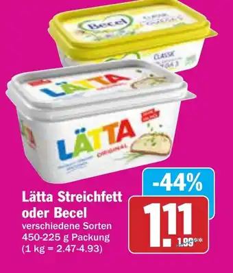 AEZ Lätta Streichfett oder Becel Angebot