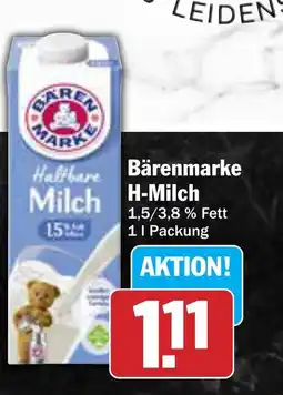 AEZ Haltbare Bärenmarke H-Milch Angebot