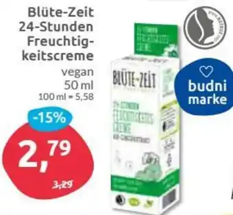 Budni Blüte Zeit 24 Stunden Freuchtigkeitscreme 50ml Angebot