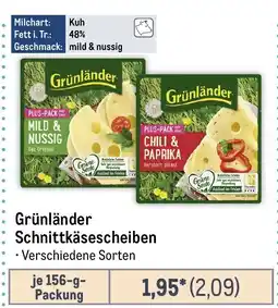 METRO Grünländer Schnittkäsescheiben Angebot