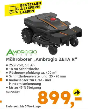 Globus Baumarkt AMBROGIO Mähroboter „,Ambrogio ZETA R❝ Angebot