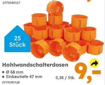 Globus Baumarkt Hohlwandschalterdosen Angebot