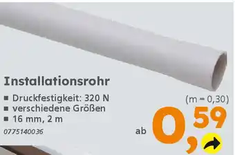 Globus Baumarkt Installationsrohr Angebot