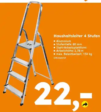 Globus Baumarkt Haushaltsleiter 4 Stufen Angebot