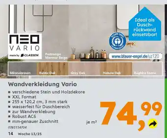 Globus Baumarkt Wandverkleidung Vario Angebot
