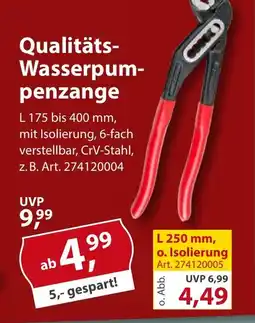 Sonderpreis Baumarkt Qualitäts- Wasserpum- penzange Angebot