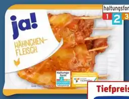 REWE Center ja! Hähnchen-Innenfiletspieße Mariniert Angebot