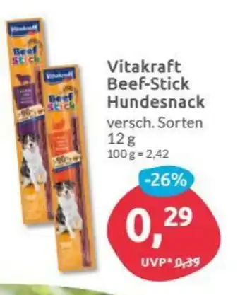 Budni Vitakraft Beef Stick Hundesnack 12g Angebot